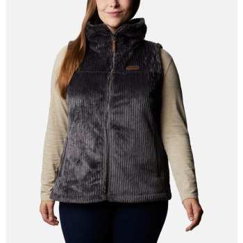 Dámské Vesty Columbia Fire Side Sherpa Plus Size Tmavě Šedé Proužek NJOYZQ641